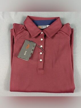 KJUS Womens Golf Shirt Polo Shasta LS Small Crimson Polyamide Spandex MSRP $109